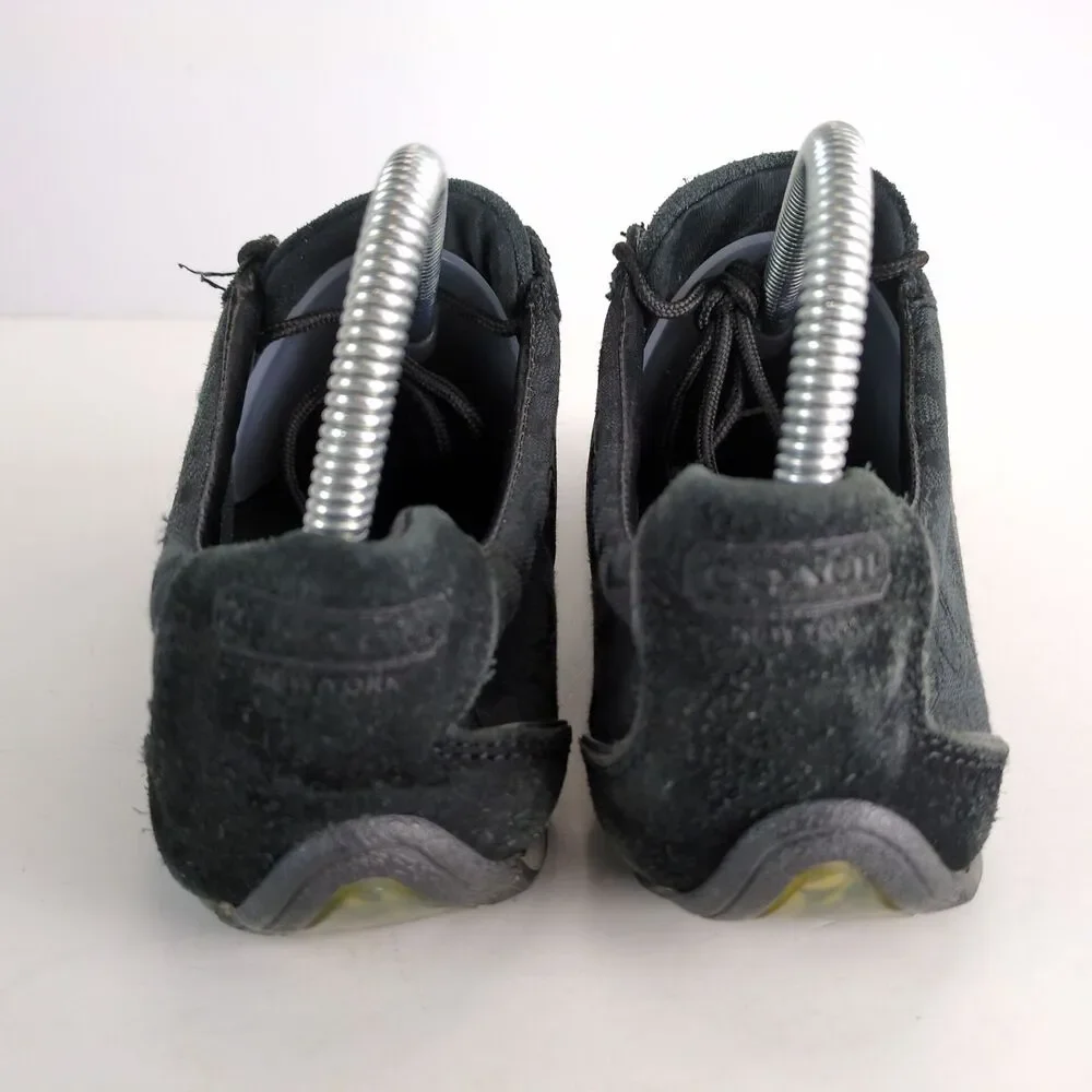 Coach Remonna Women's 8 Sneakers Driving Shoes Signature Jacquard & Black Suede - Picture 6 of 11